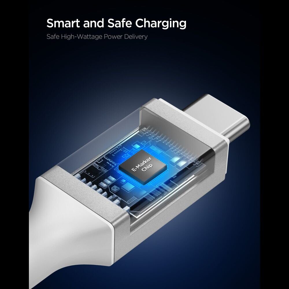 Spigen EB10010CC 100W 100 cm Cable - White - imagine 4
