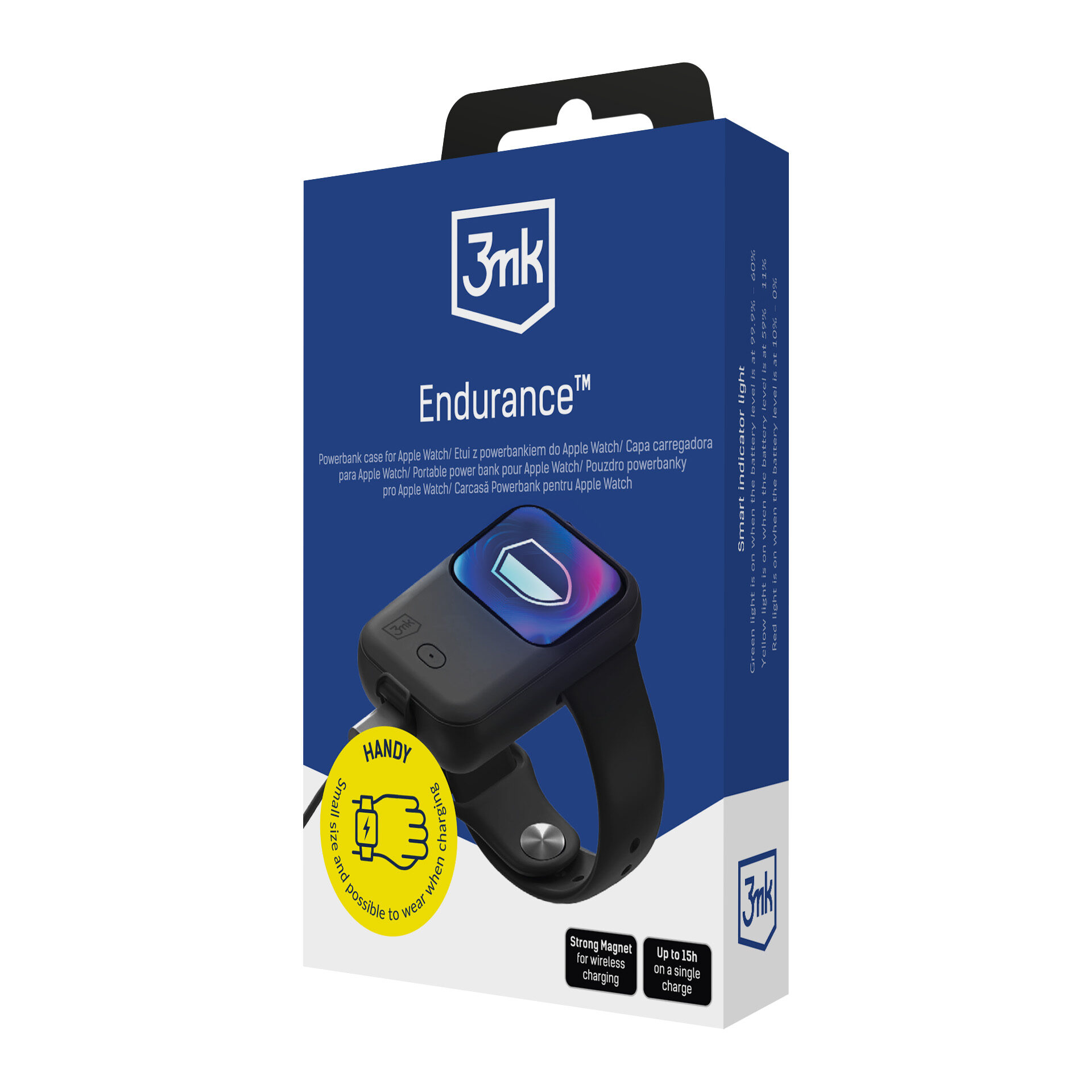 3mk Endurance Powerbank for Apple Watch 40 mm / 41 mm 2.5W 1200mAh USB-C - black - imagine 6