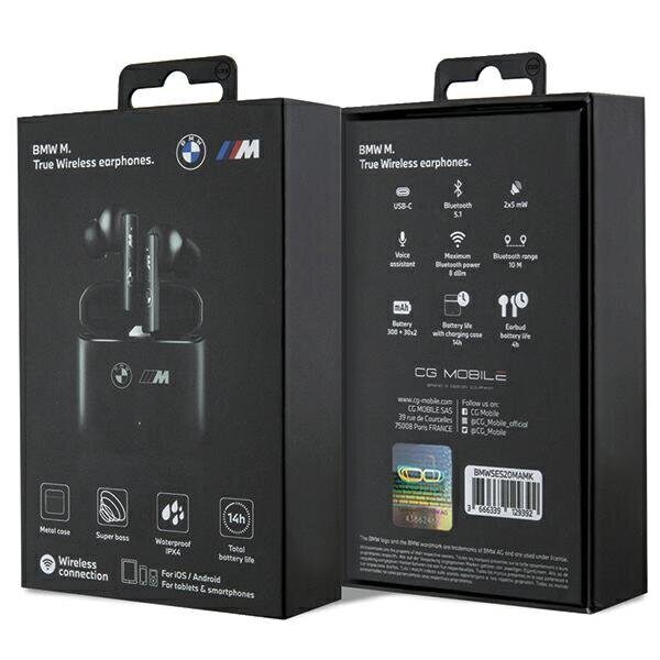 BMW M Collection Bluetooth TWS Wireless Headphones - Black - imagine 5