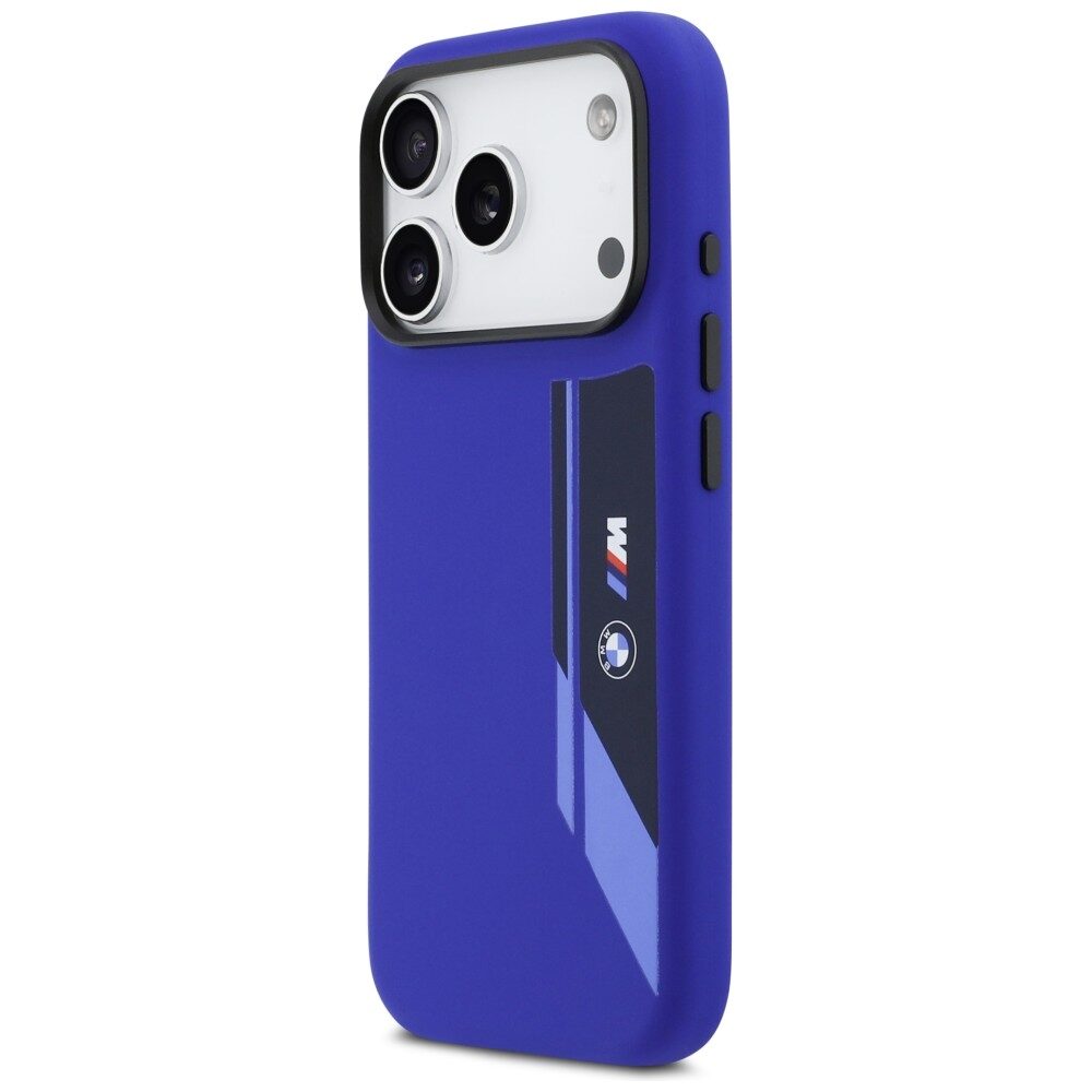 BMW M Silicon Vertical Logo MagSafe Case for iPhone 17 Pro - Navy Blue - imagine 2