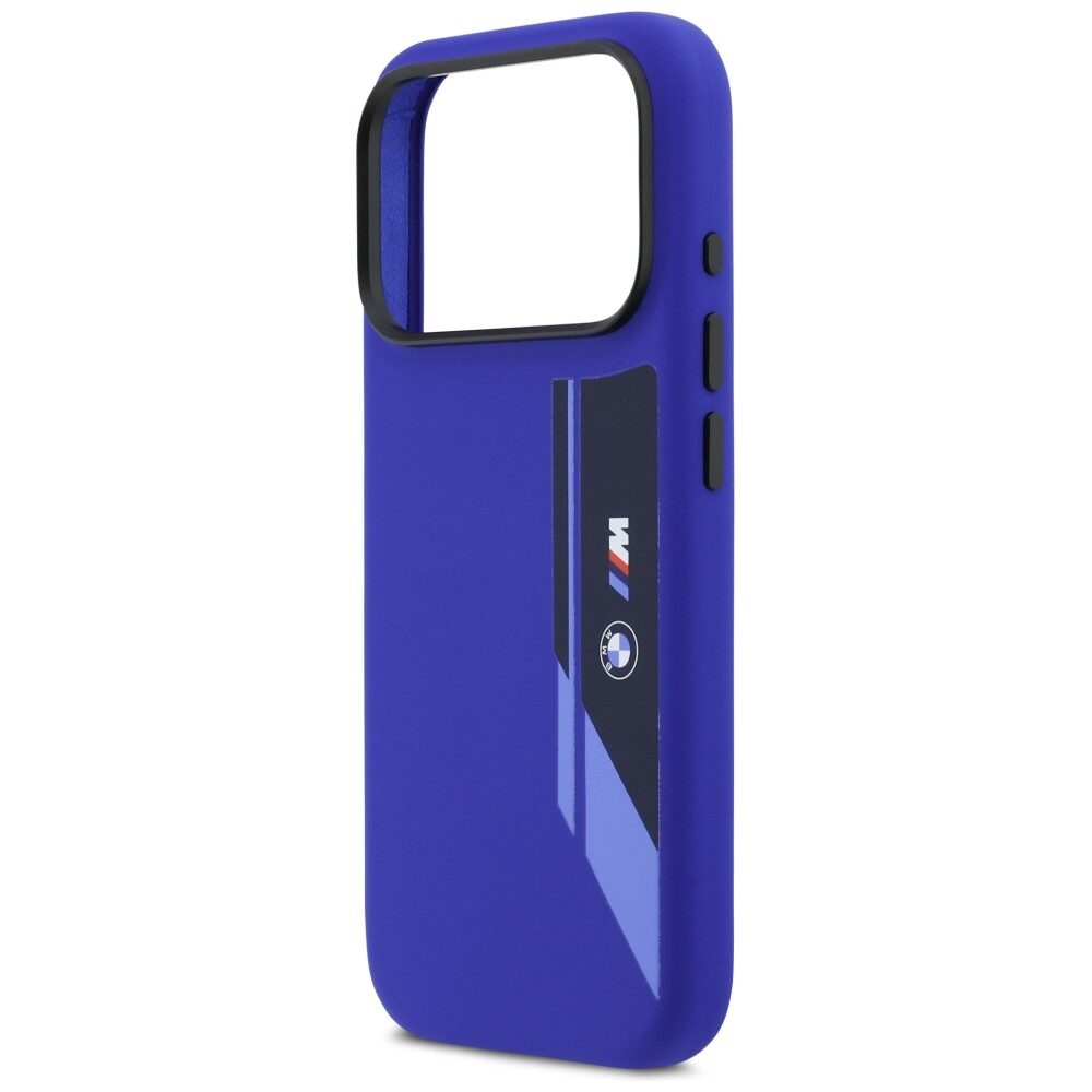 BMW M Silicon Vertical Logo MagSafe Case for iPhone 17 Pro - Navy Blue - imagine 6