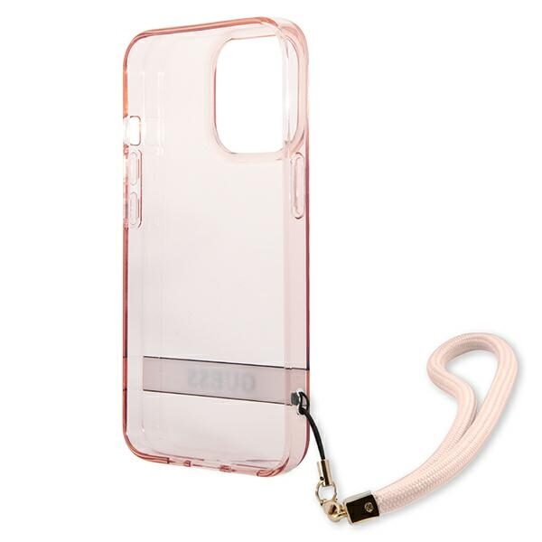 Guess Translucent Stap Case for iPhone 13 Pro Max - Pink - imagine 7