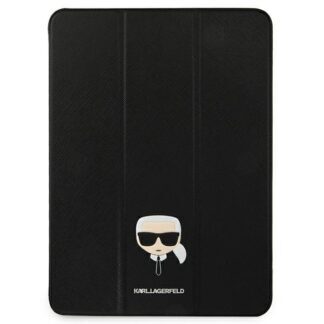 Karl Lagerfeld Saffiano Karl Head Book Cover for iPad Pro 11" - Black