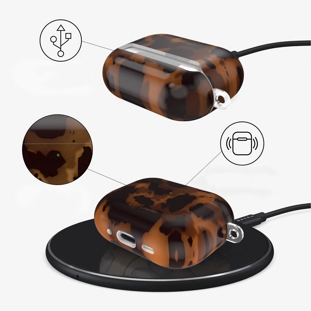 Tech-Protect Lamano case for AirPods Pro 1 / 2 - black and brown - imagine 5