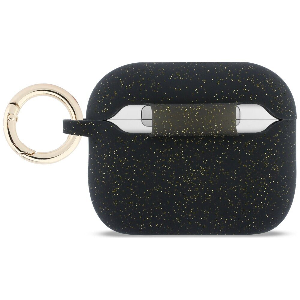 Guess Silicone Glitter Ring Case for AirPods Pro 3 - Black - imagine 2