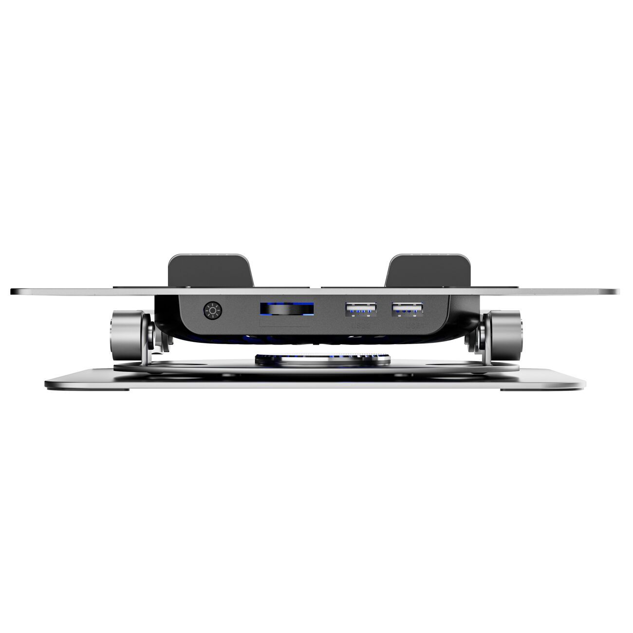 Wozinsky WDCX-X16-AS CoolBase RGB 360° cooling stand for laptop and tablet - silver - imagine 3