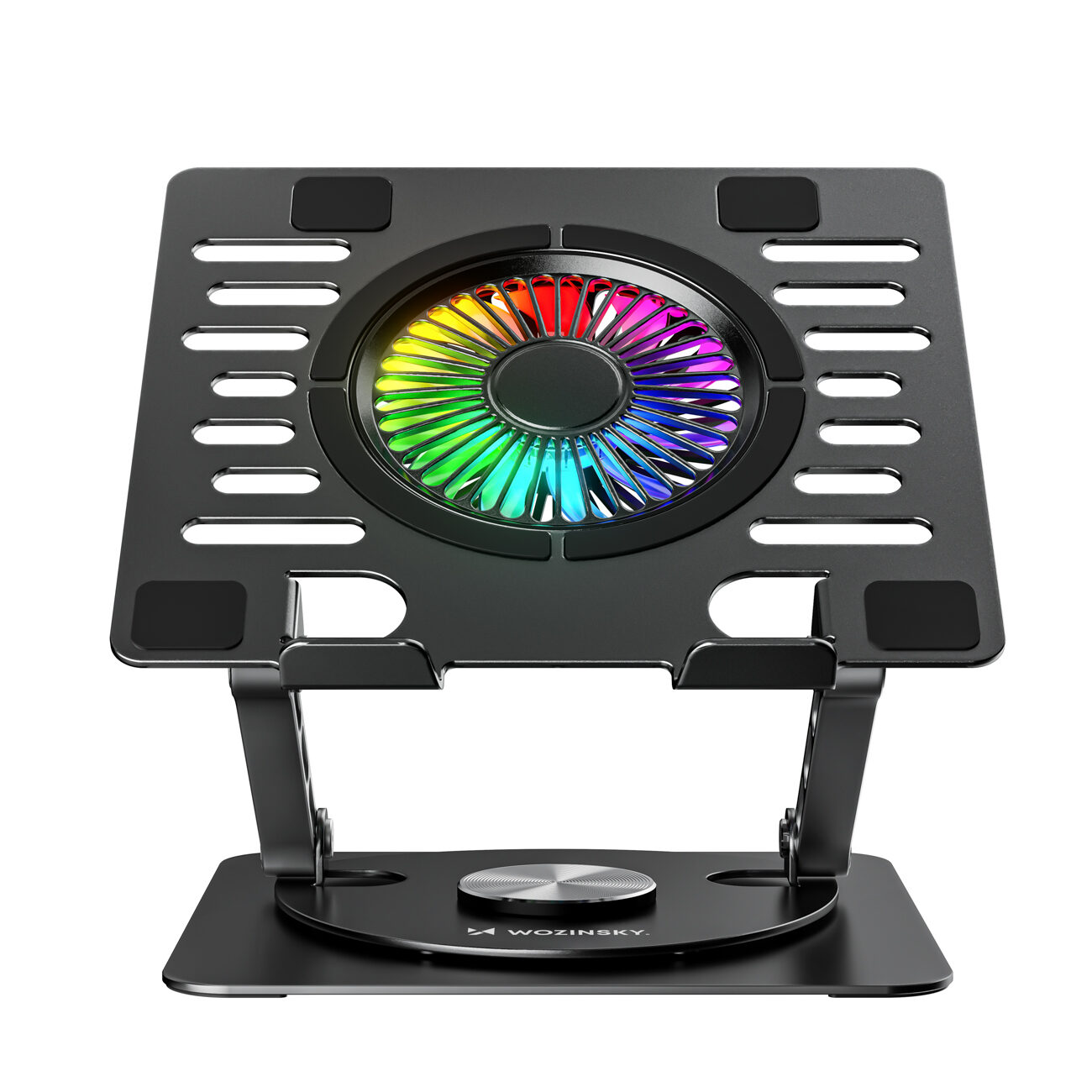 Wozinsky WDCX-X16-AS CoolBase RGB 360° Cooling Stand for Laptop and Tablet - Black - imagine 6