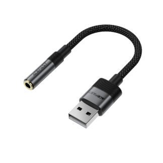 Acefast J13 USB-A to 3.5mm mini jack adapter - black