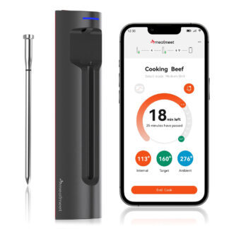 Meatmeet S Pro Kitchen Thermometer with Bluetooth App for Grill, Oven, Smoker - Gray