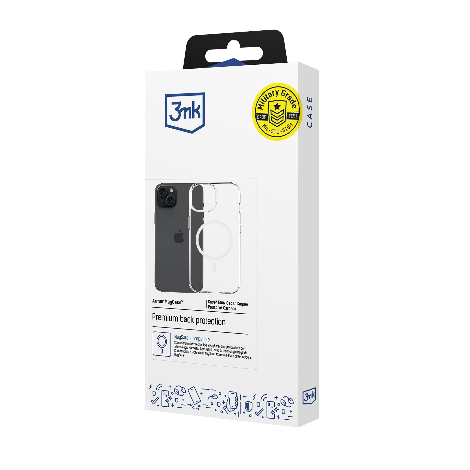 3mk Armor Magcase for iPhone 15 Plus - Transparent - imagine 4