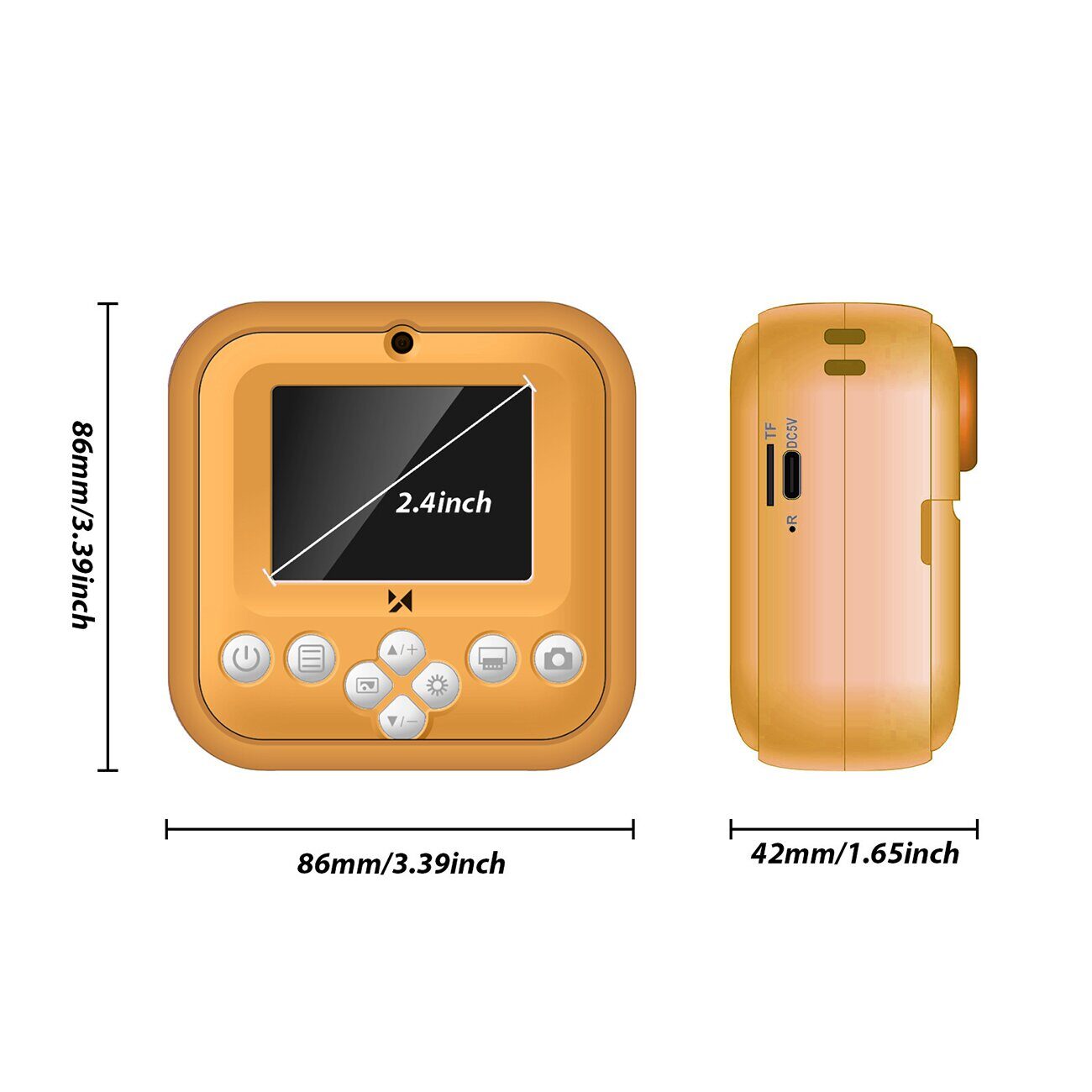 Wozinsky WDT-05 Thermal Printer Camera for Kids - Orange - imagine 3