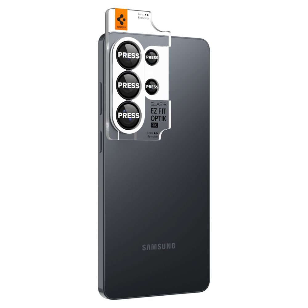 Spigen Glas.Tr Ez Fit Optik Pro HD Camera Cover 2-pack for Samsung Galaxy S26 Ultra - Black - imagine 3