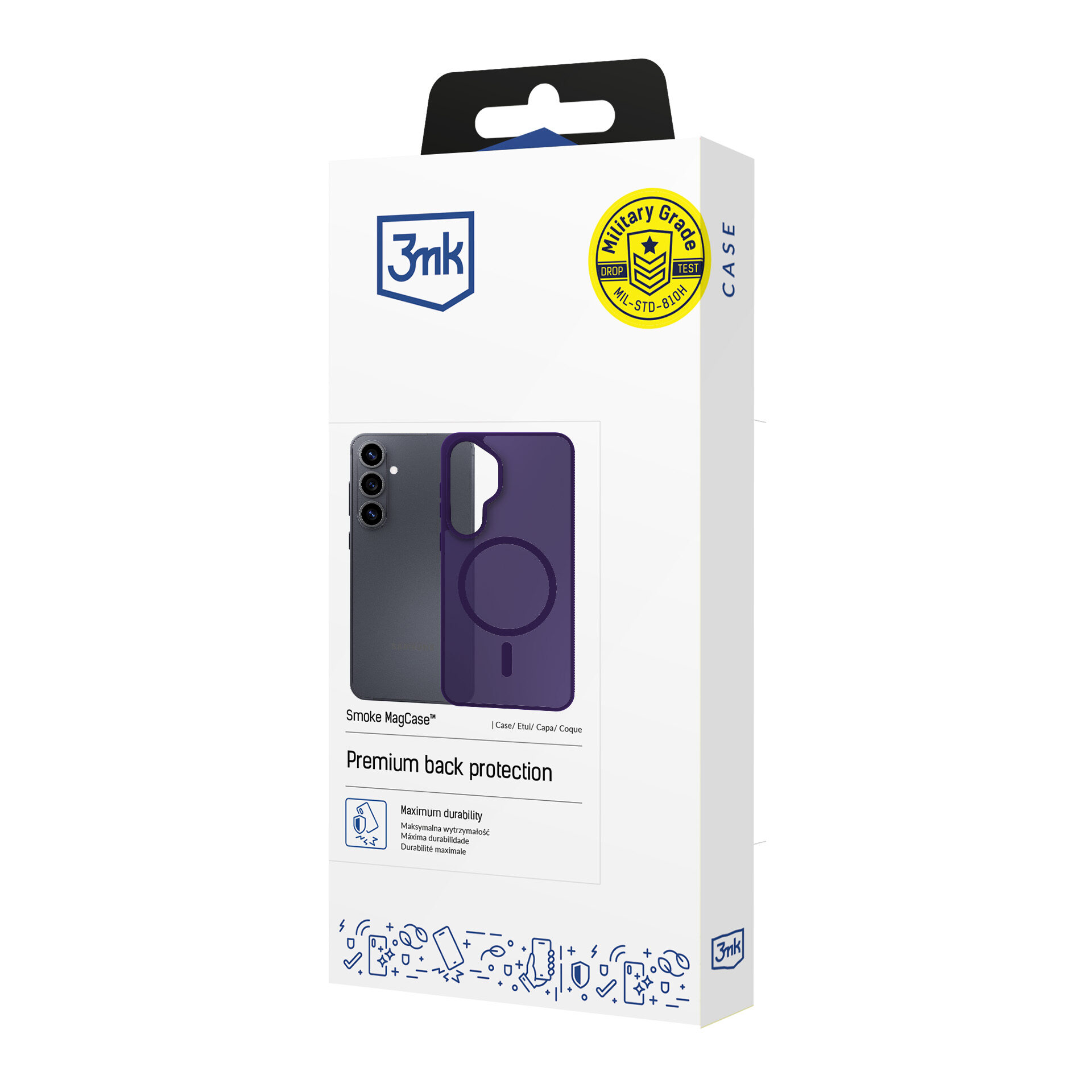 3mk Smoke MagCase for iPhone 17 Pro Max - Purple-Translucent - imagine 9