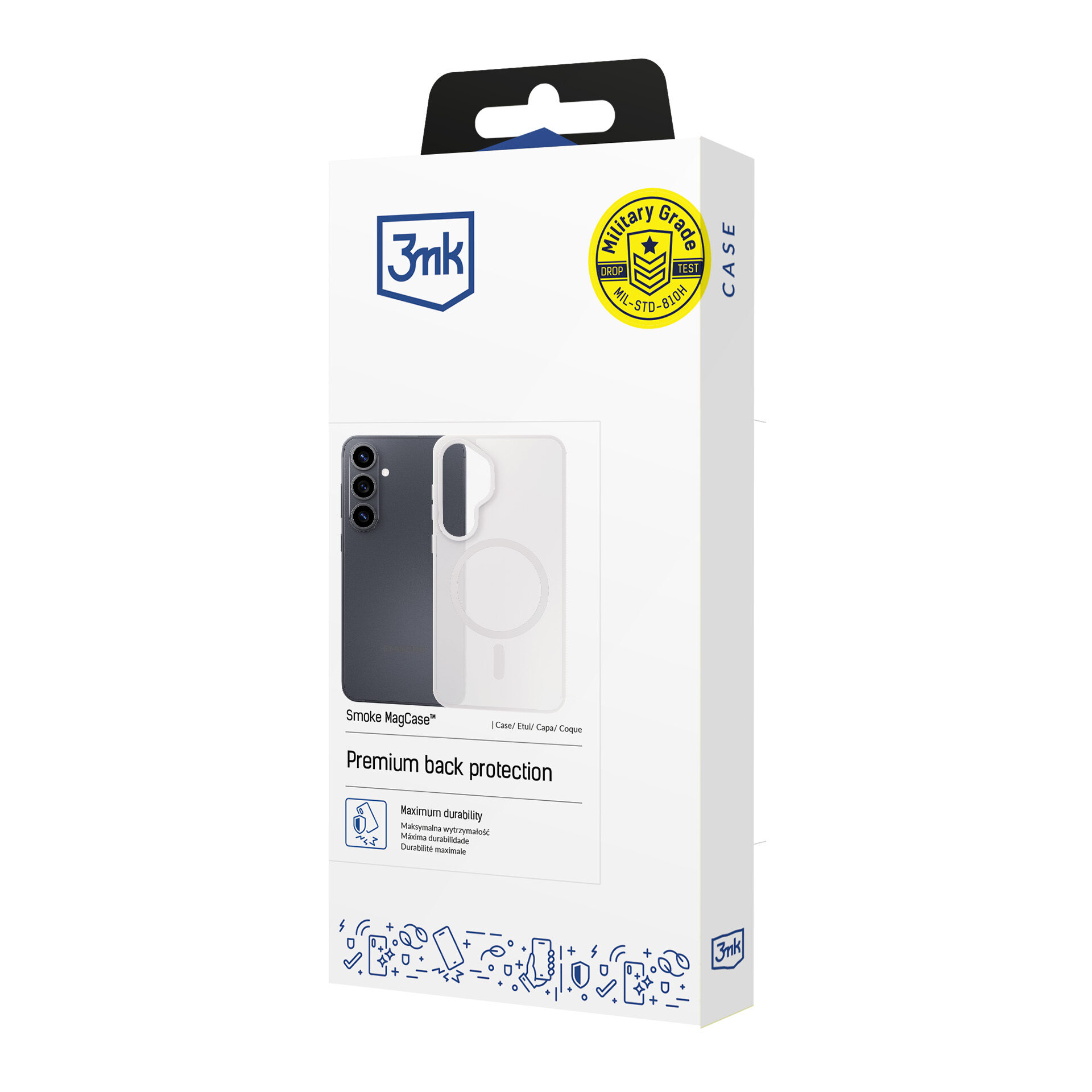 3mk Smoke MagCase for iPhone 17 - white-translucent