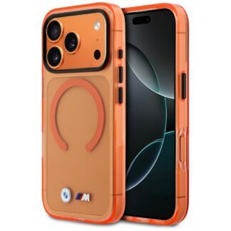 BMW M IML Metal Logos MagSafe Case for iPhone 17 Pro Max - Pro Orange