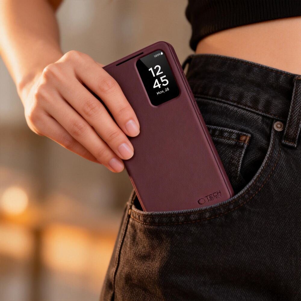 Tech-Protect Wallet Case for Samsung Galaxy S26+ - Burgundy - imagine 6