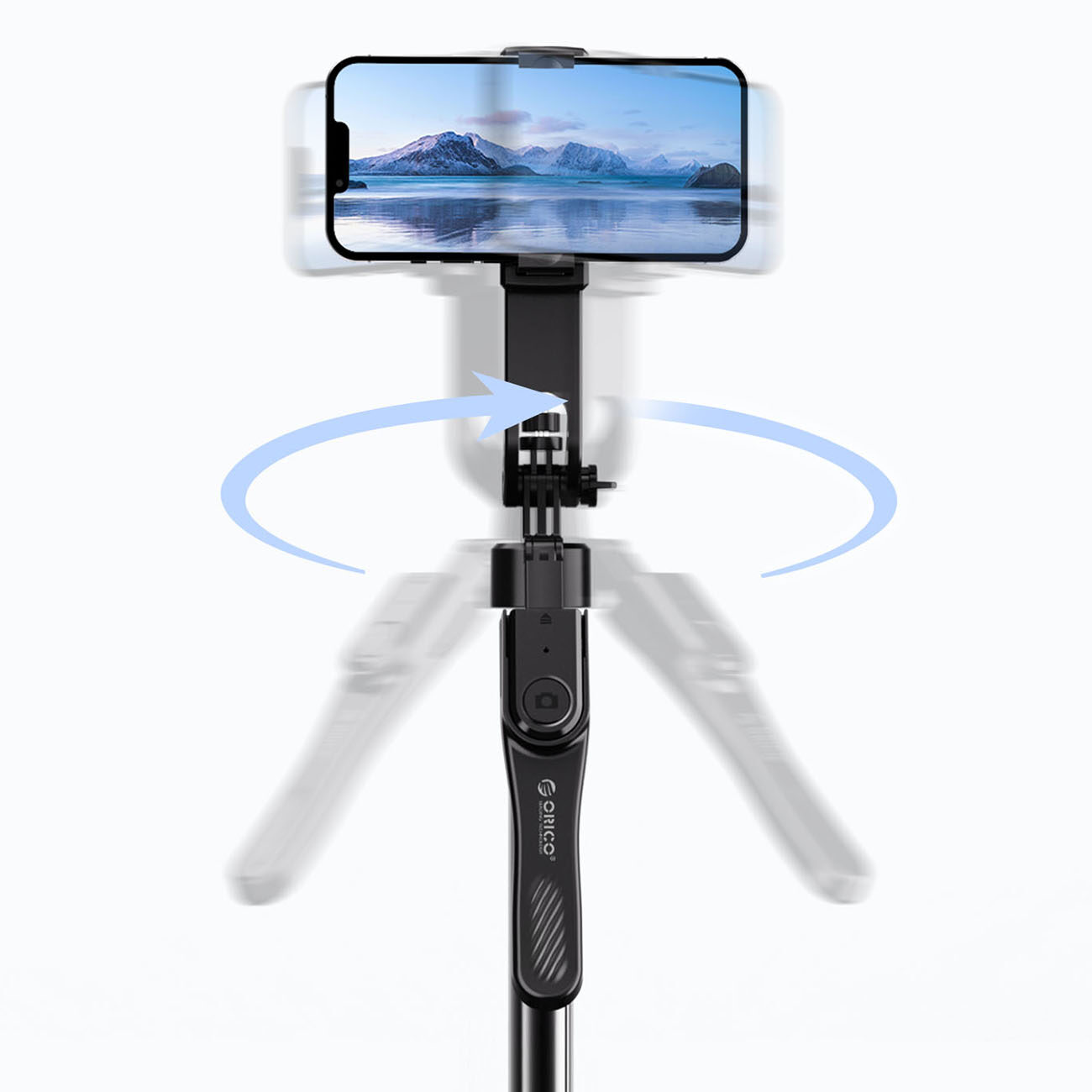 Selfie stick Orico SPN185 1/4" tripod for phone camera with 360 degree rotation Bluetooth 5.2 - black - imagine 9