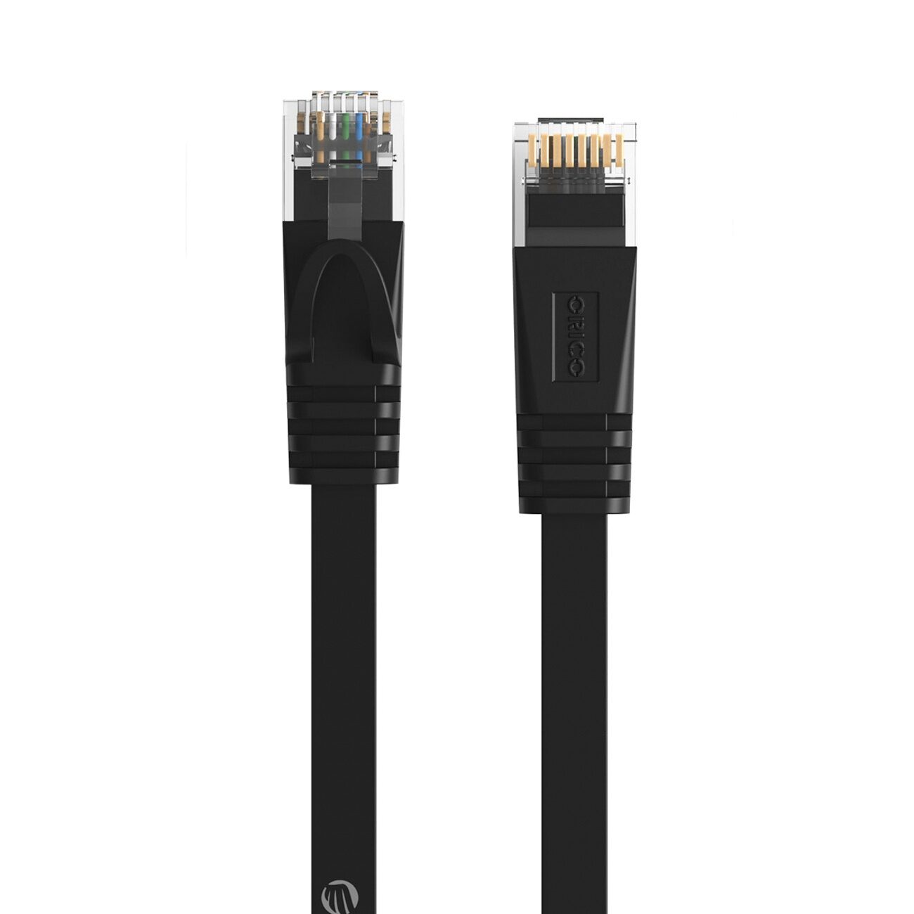 Orico PUG-C6B CAT6 1000Mbps RJ45 Ethernet Network Cable, Flat LAN, 15m, Black - imagine 2