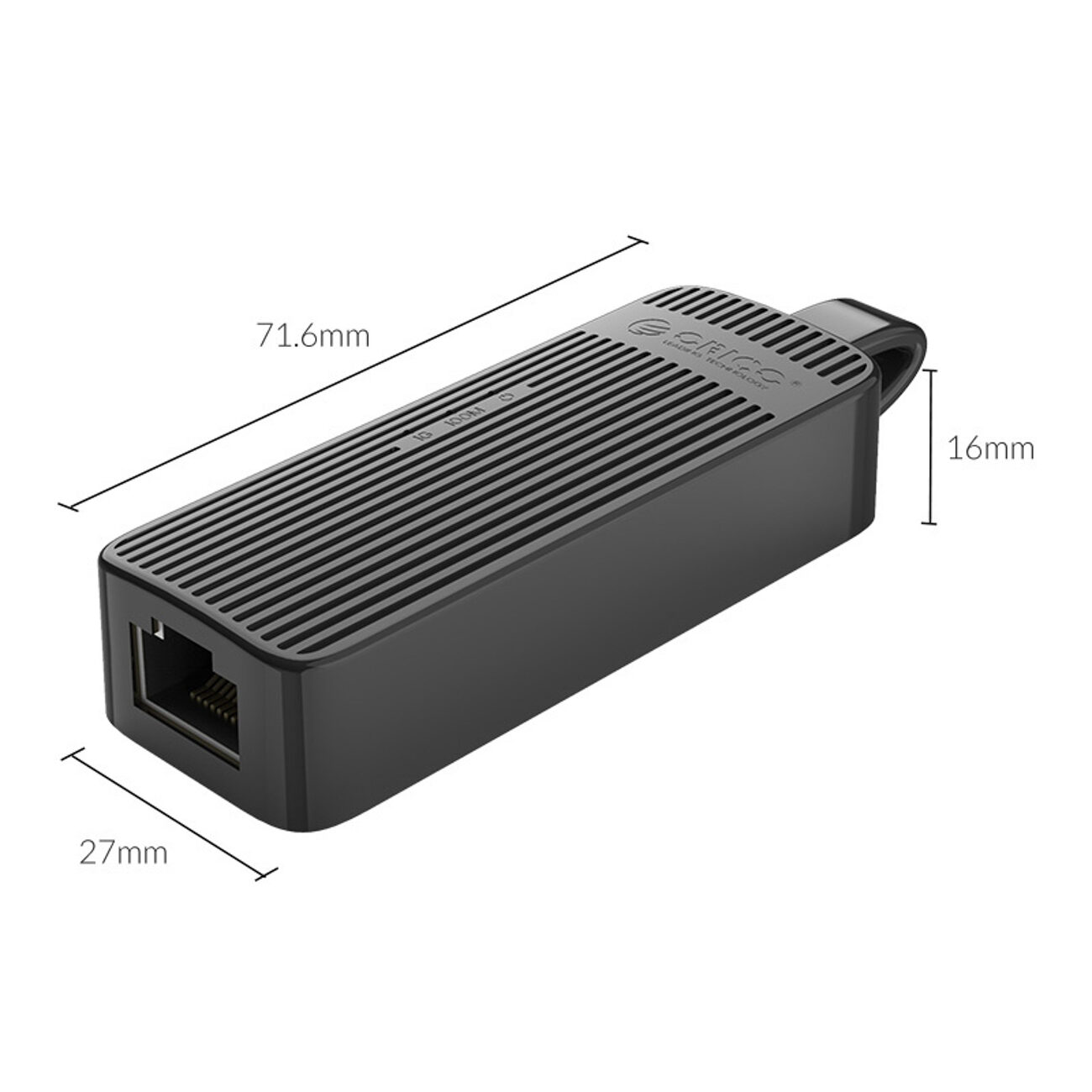 Orico UTK-U3 USB-A 3.0 to RJ45 Gigabit Ethernet 1 Gbps Network Adapter - Black - imagine 5