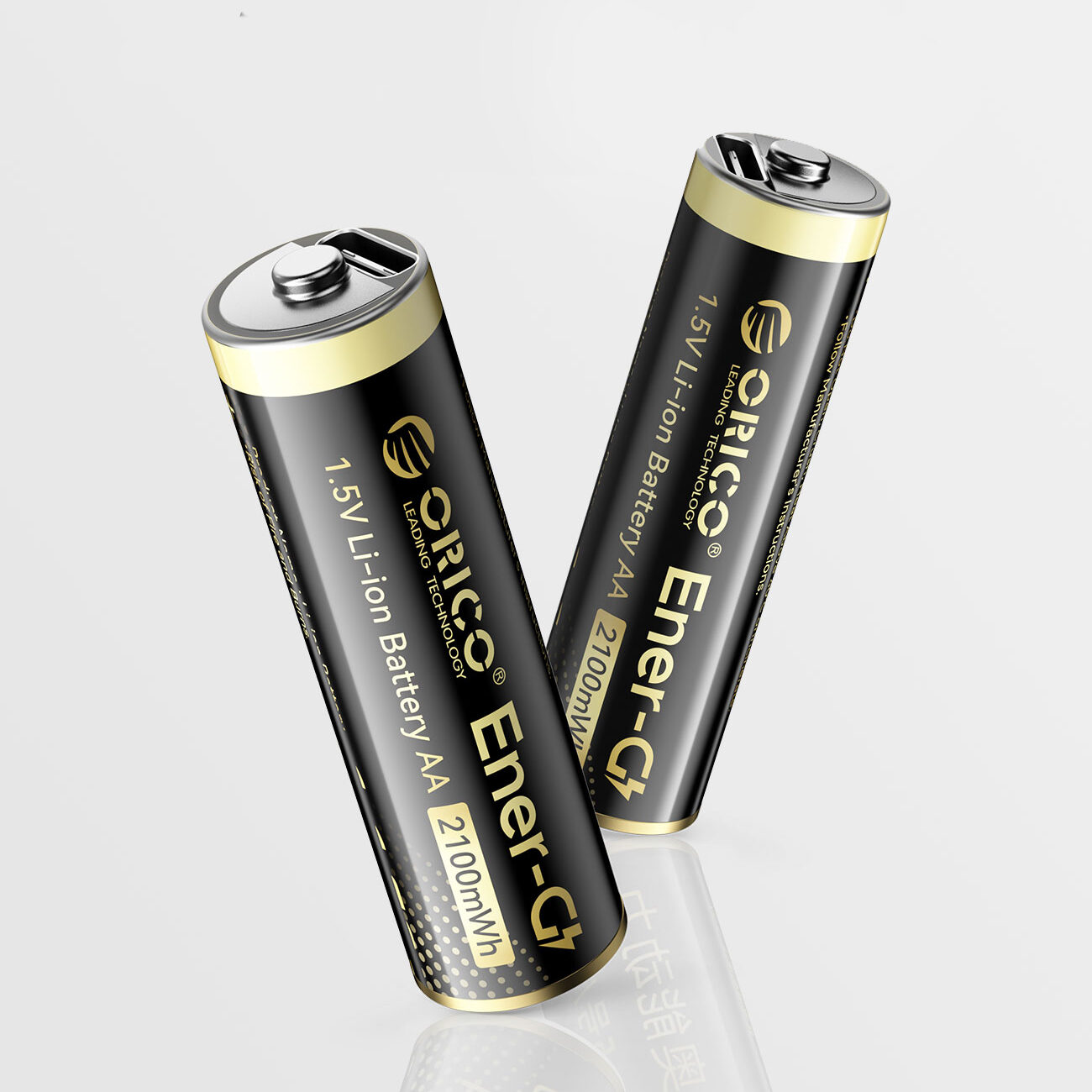 Orico Ener-G EG5C lithium battery 1.5V 2100mWh AA USB-C rechargeable battery 2 pcs. - imagine 2