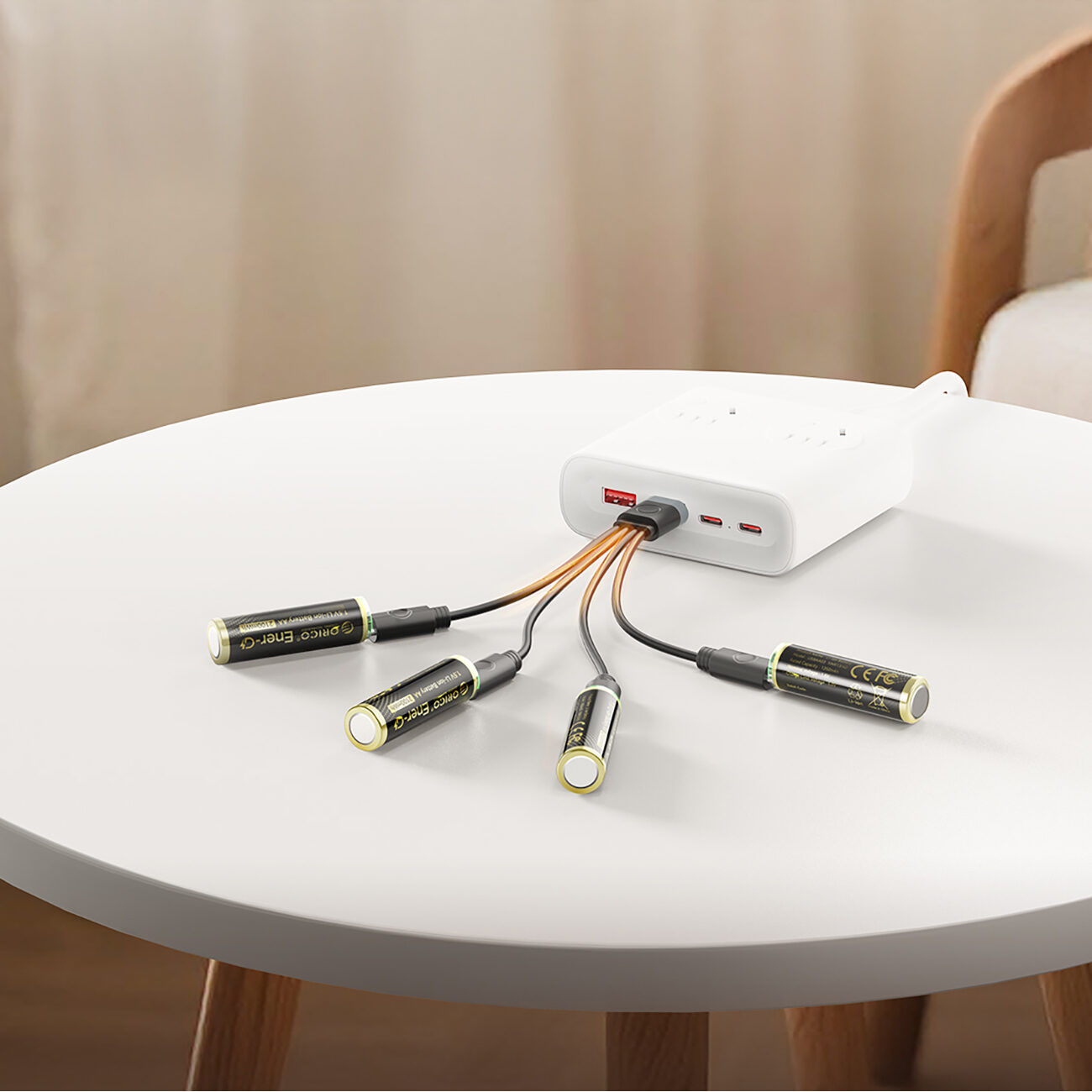 Orico Ener-G EG5C lithium battery 1.5V 2100mWh AA USB-C rechargeable battery 2 pcs. - imagine 5