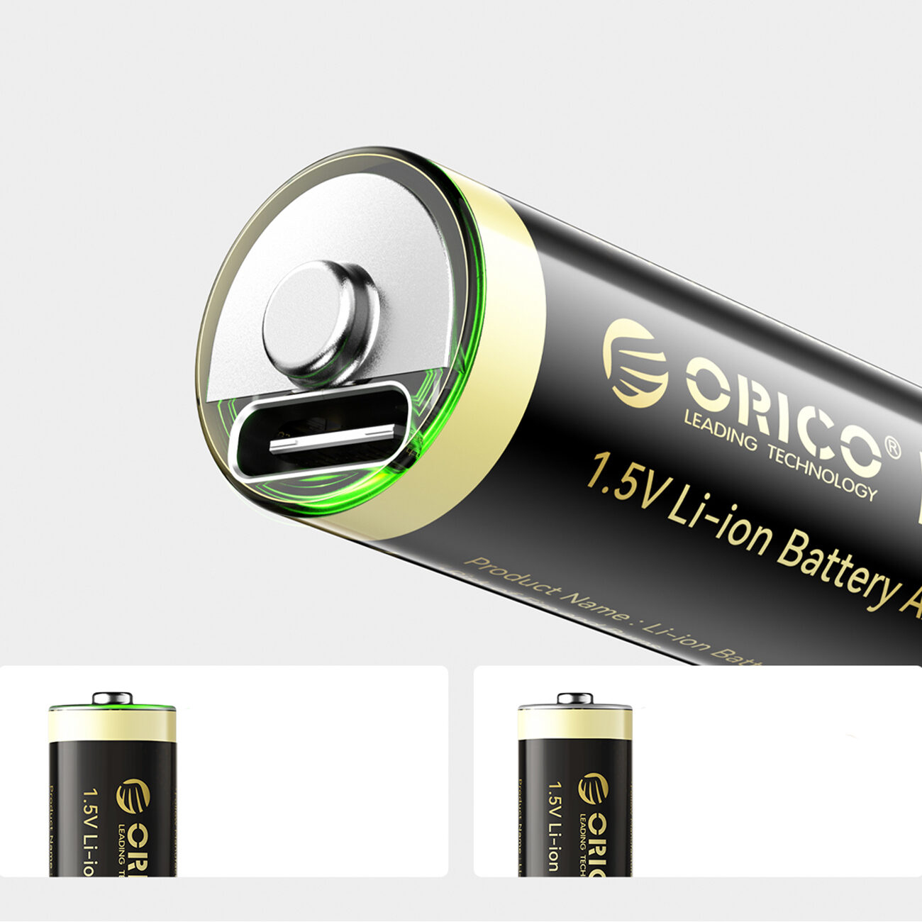Orico Ener-G EG5C lithium battery 1.5V 2100mWh AA USB-C rechargeable battery 2 pcs. - imagine 7
