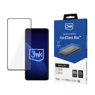 Reinforced full-screen tempered glass 3mk HardGlass Max Black for Xiaomi Redmi Note 13 Pro+