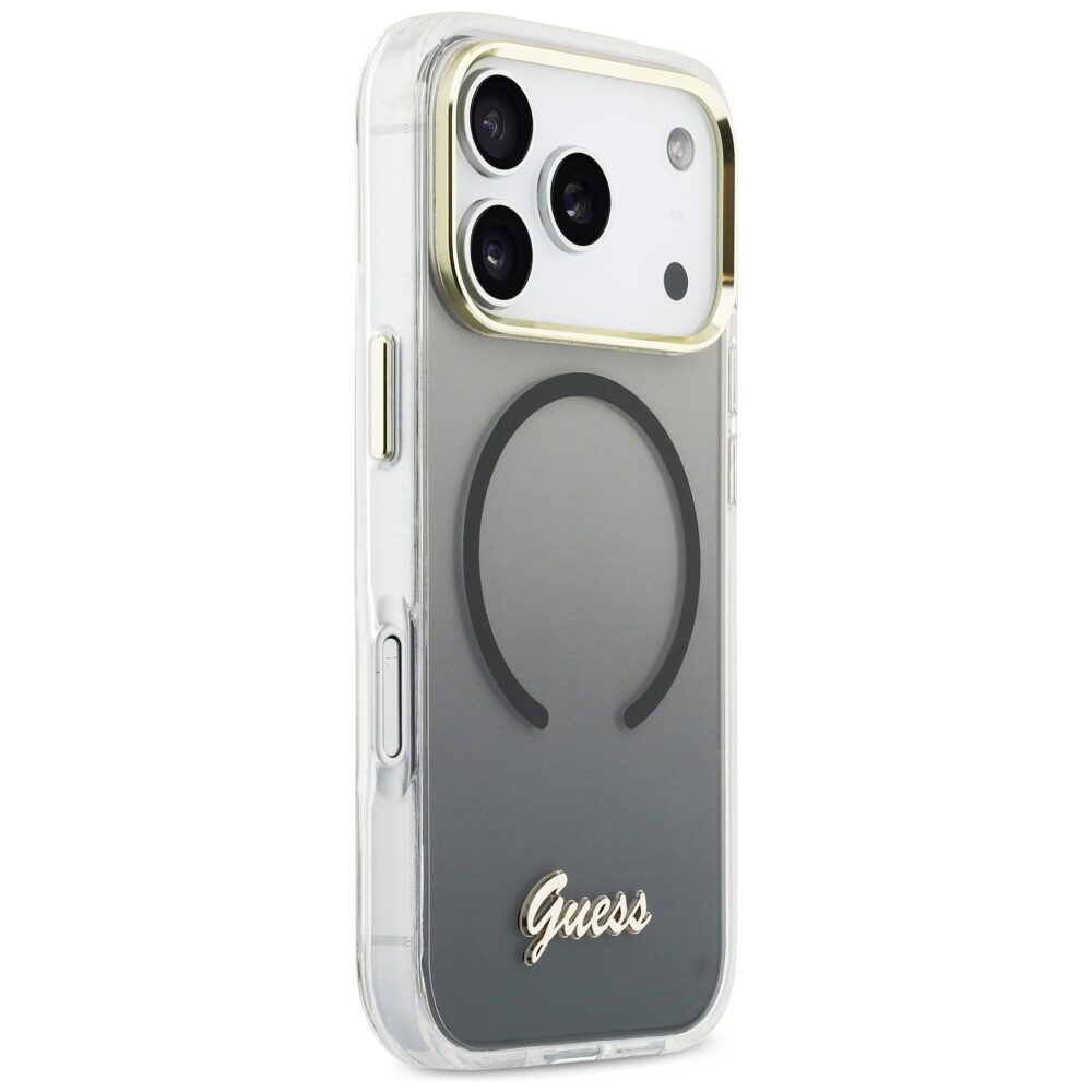 Guess IML Gradient Script Metal MagSafe Case for iPhone 17 Pro - Black - imagine 4