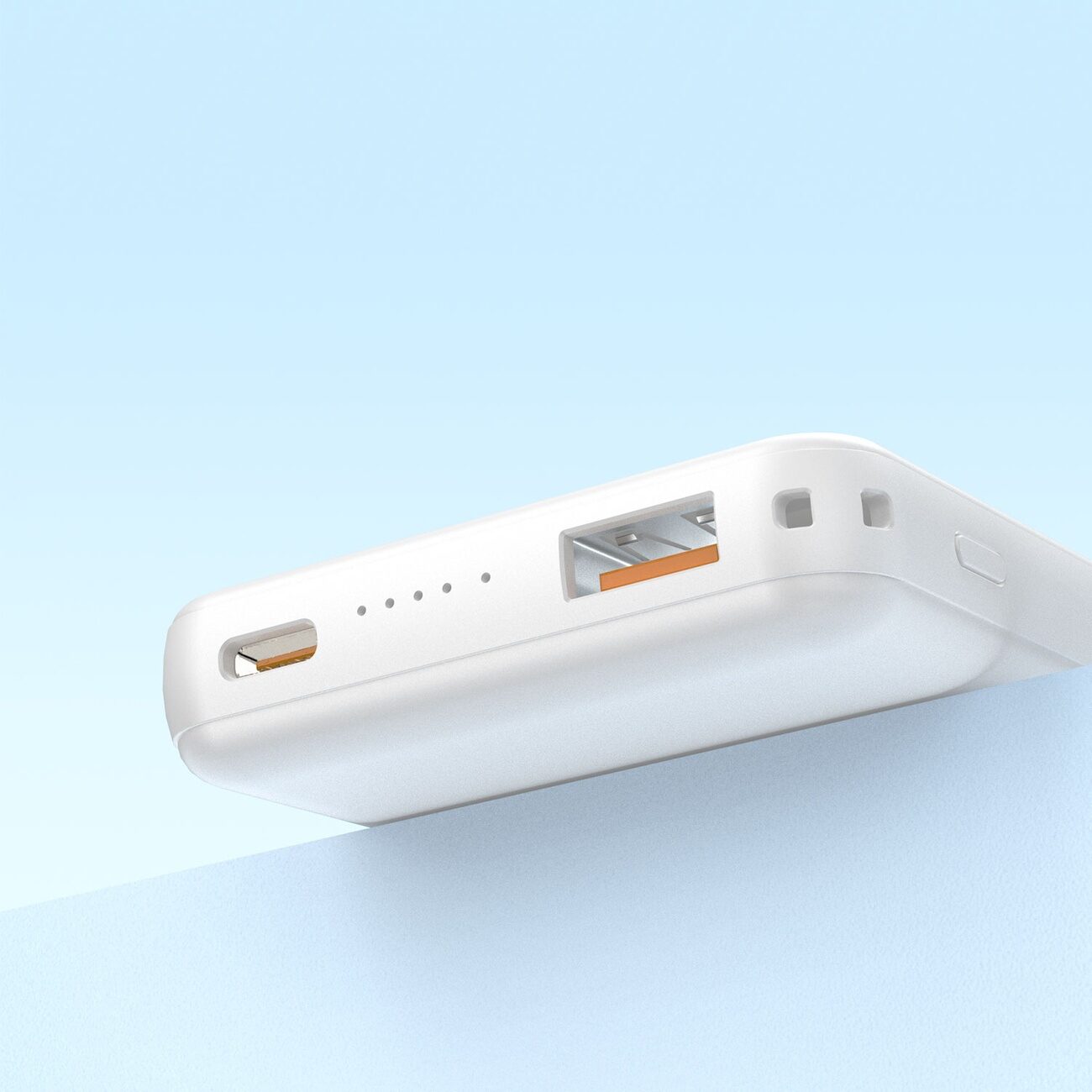 Dudao K14S Magnetic Power Bank 20W 5000mAh 1x USB-A 1x USB-C - White - imagine 4