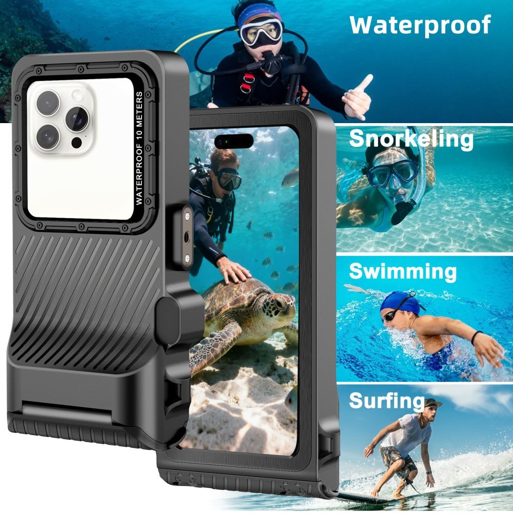 Tech-Protect IPX8 Pro Waterproof Phone Case - Gray and Black - imagine 6