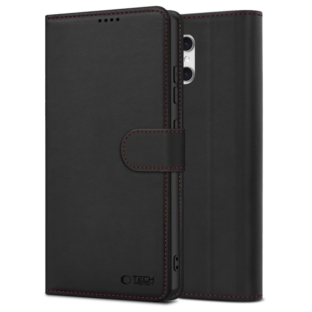 Tech-Protect Wallet Case for Samsung Galaxy A57 5G - Black and Red - imagine 3