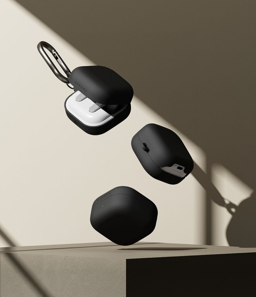 Ringke Silicone Case for Samsung Galaxy Buds 4 / 4 Pro - Black - imagine 4