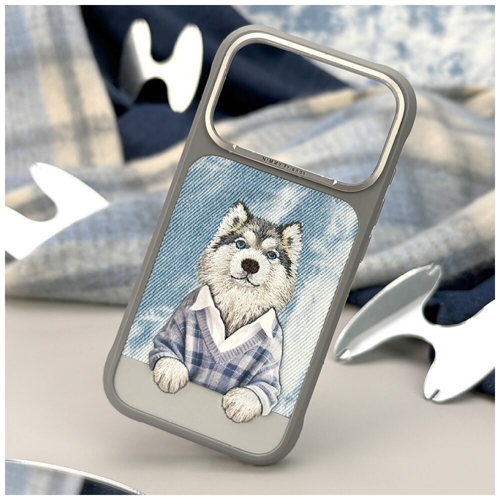 Nimmy Gentle Pets Series Dog MagSafe case for iPhone 17 Pro - gray - imagine 7