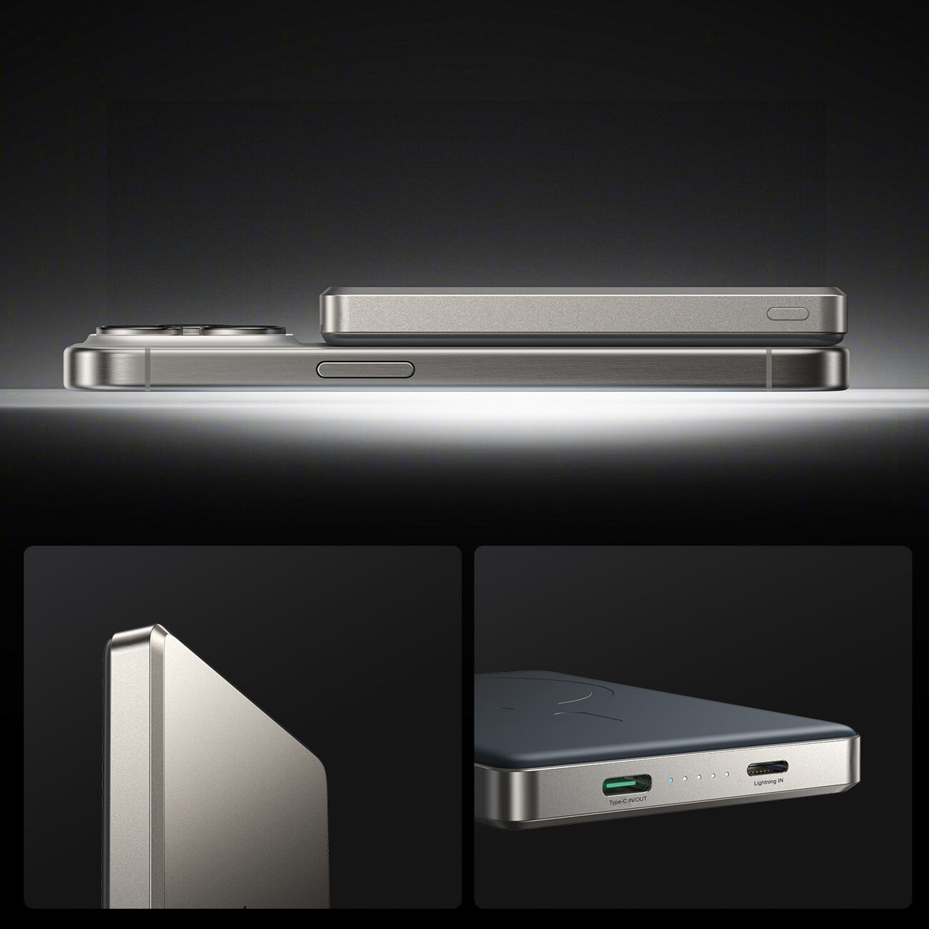 Joyroom JR-PBM08 Pro Powerbank 22.5W 10000mAh with Wireless Charging 2x USB-C - Titanium - imagine 7