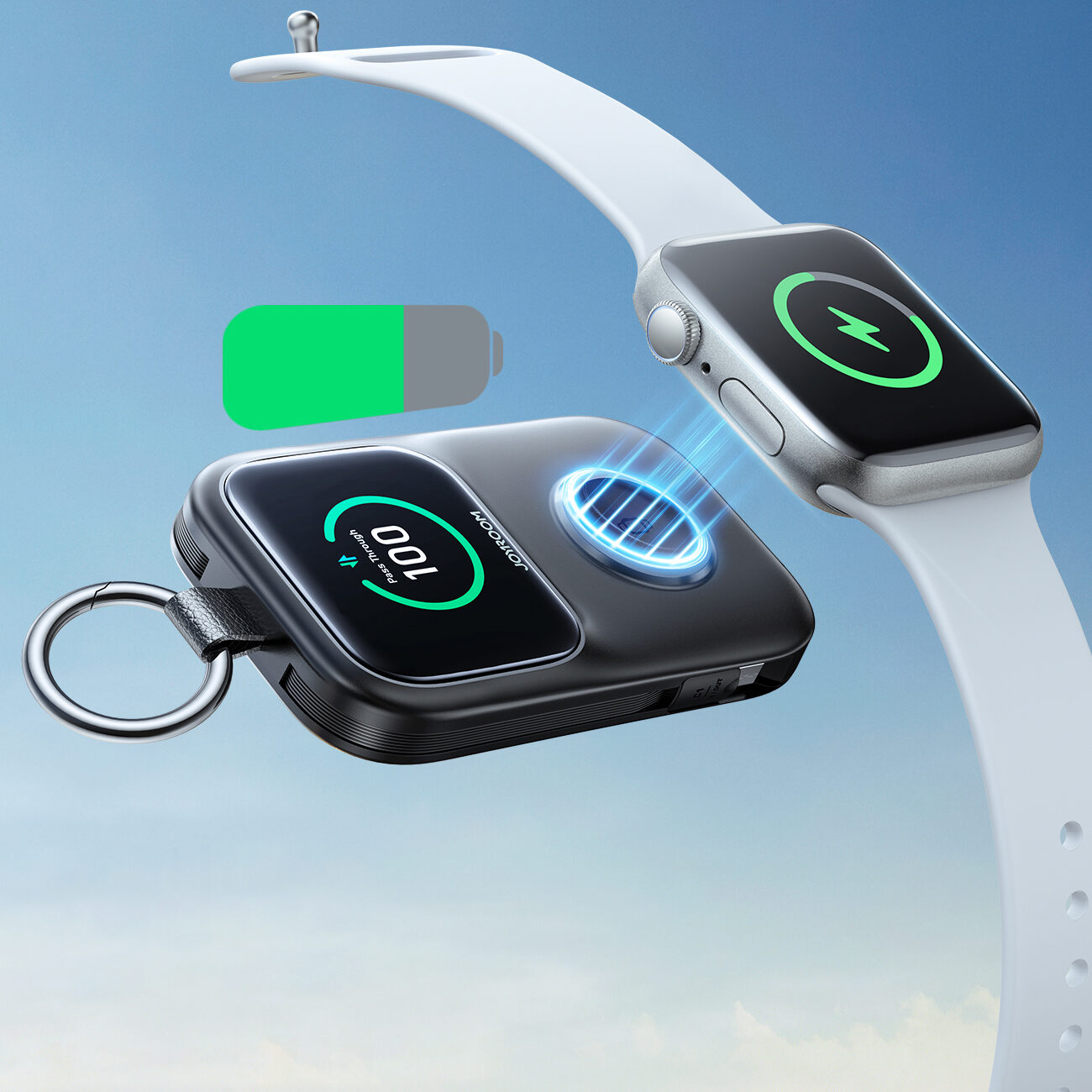 Joyroom JR-W19 5000mAh Powerbank with 5W Wireless Watch Charging - Black - imagine 8
