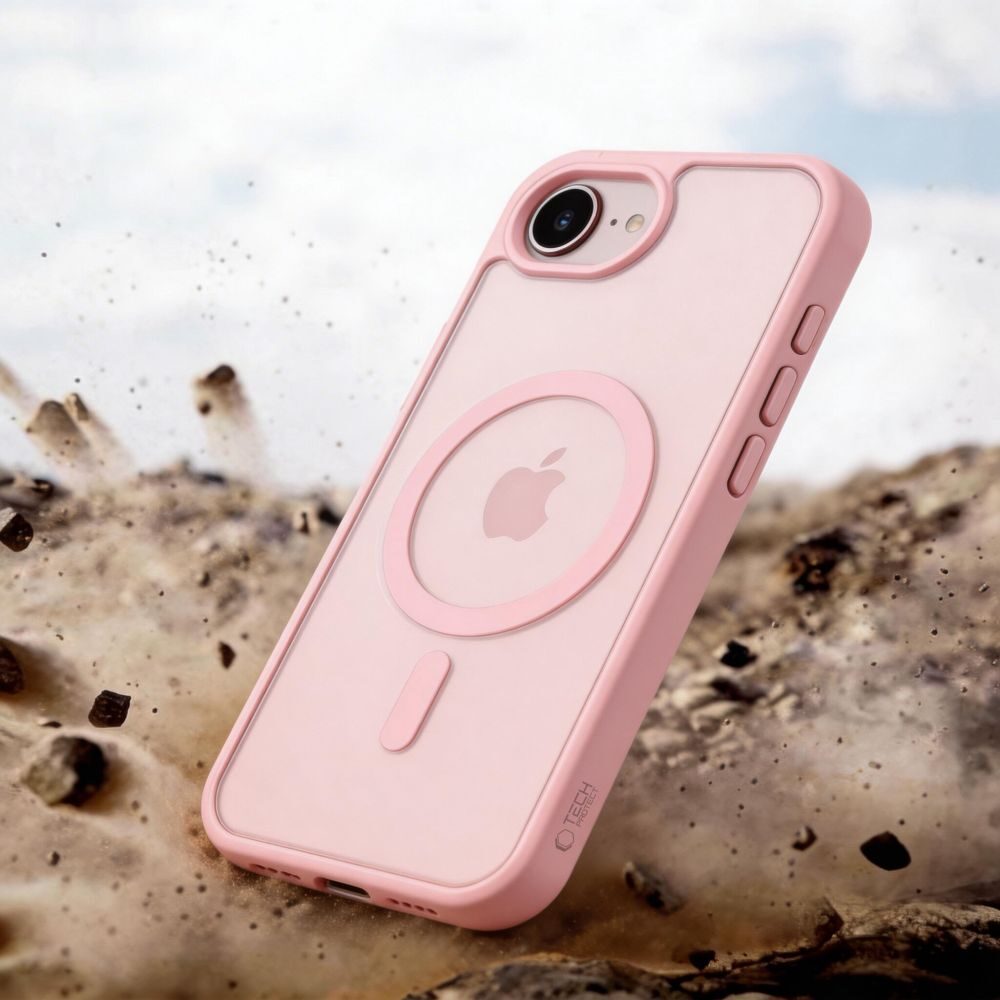 Tech-Protect BasicMag MagSafe Case for iPhone 16e / 17e - Matte Pink - imagine 7