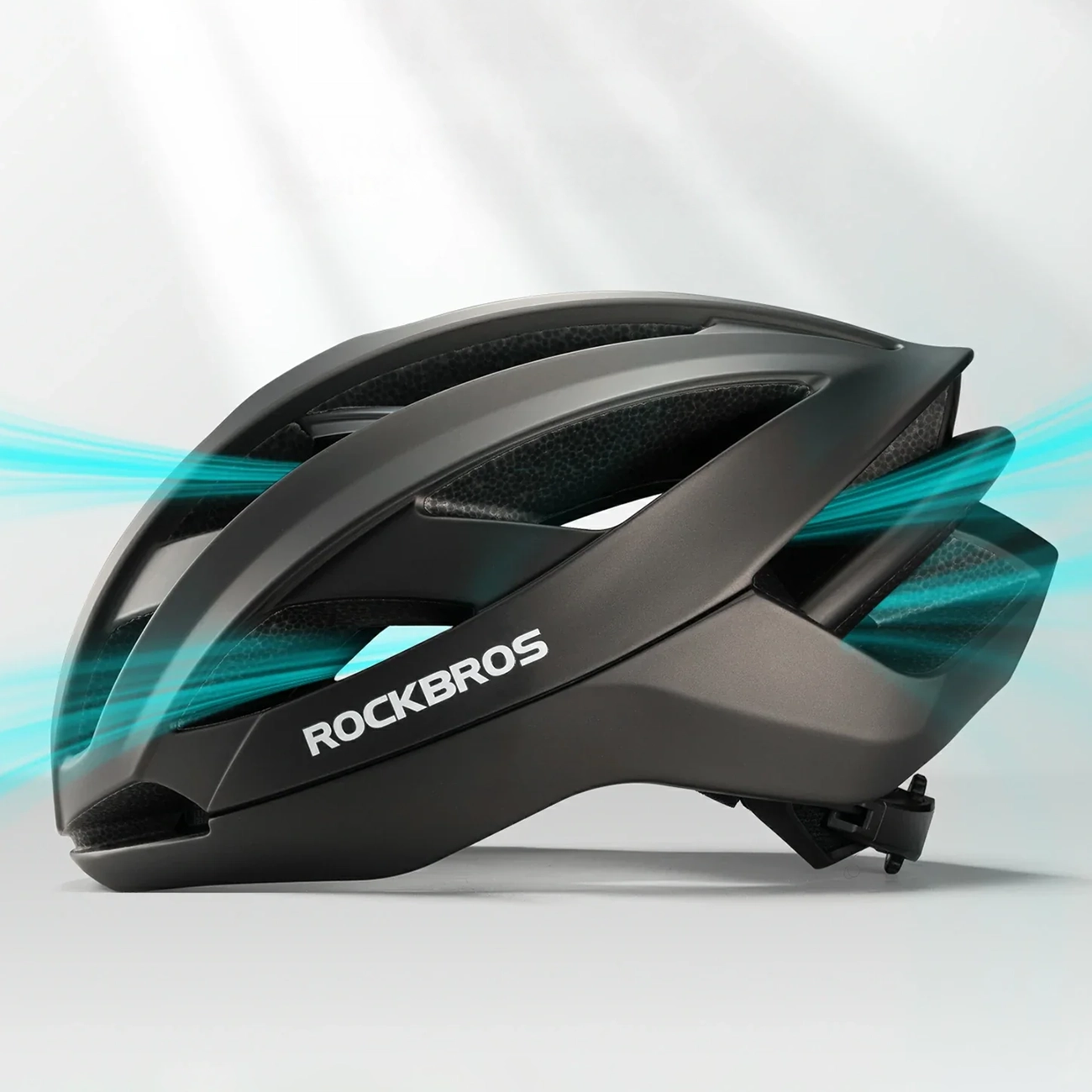 Rockbros LK-69 Bike Helmet with Reinforced Frame 58-62 cm - Black - imagine 5