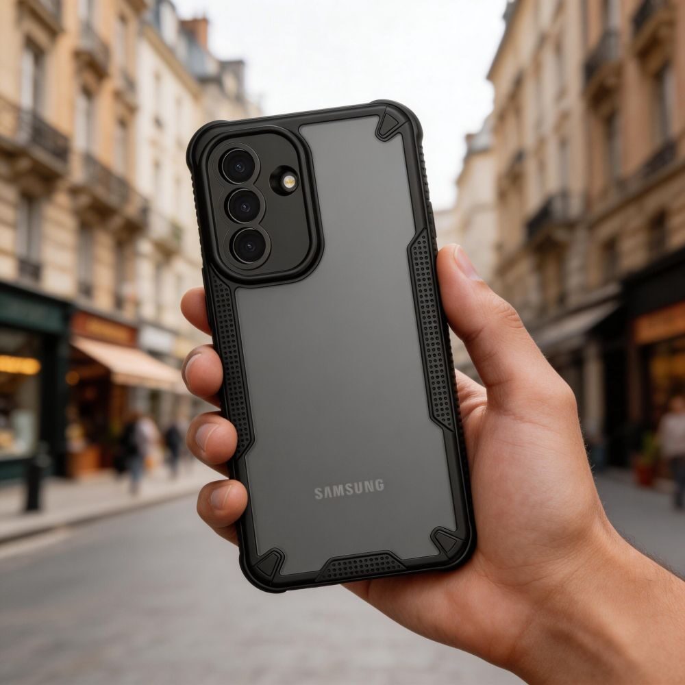 Tech-Protect Rugged Shield Case for Samsung Galaxy A57 5G - Translucent Black - imagine 7