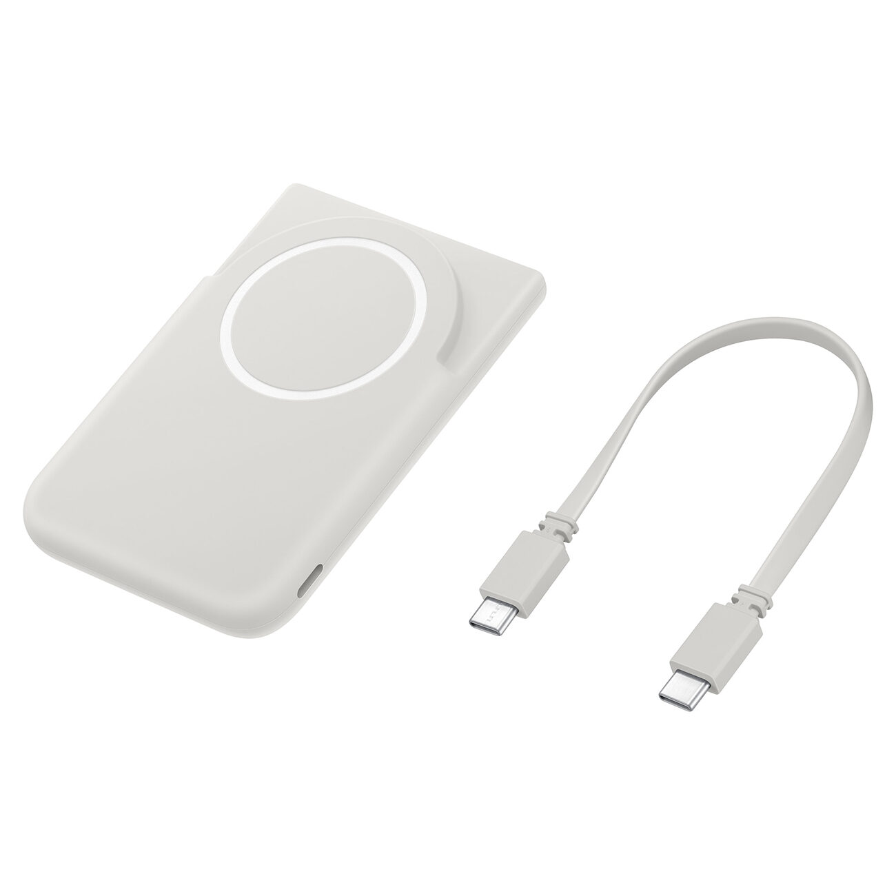 Samsung EB-U2500XJEGWW 25W Qi2 5000 mAh USB-C Power Bank with USB-C Cable - MagSafe Compatible USB-C - Gray - imagine 5