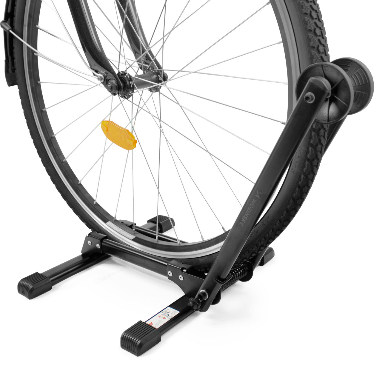 Wozinsky WSR-03 Folding Bike Stand for 20-27.5 Inch Bikes with Wheel Support - Black - imagine 3