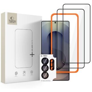 Tech-Protect Easy Set+ 3-Pack Tempered Glass for Samsung Galaxy S26 Ultra - Black