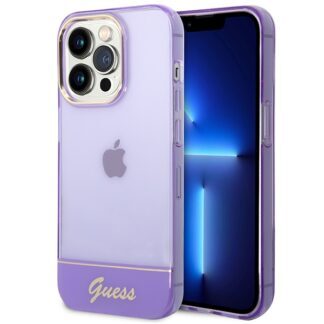 Case Guess Translucent na iPhone 14 Pro Max - fioletowe