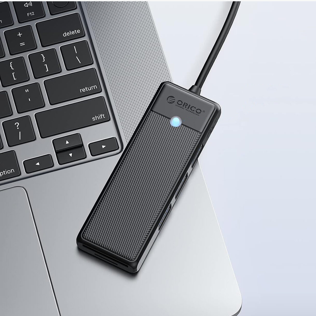 Orico PAPW3AT-U3 USB Hub 4-port 3x USB-A 3.0 with microSD/SD card reader 1.8 m - black - imagine 9