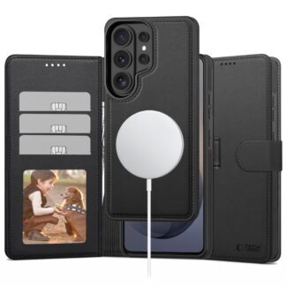 Tech-Protect Wallet MagSafe Case for Samsung Galaxy S26 Ultra - Matte Black