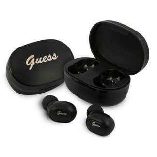 Headphones bezprzewodowe Guess Bluetooth GUTWST30BKTWS + stacja dokująca - black