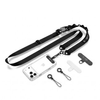 Tech-Protect C9S Rope Crossbody Phone Lanyard - Black