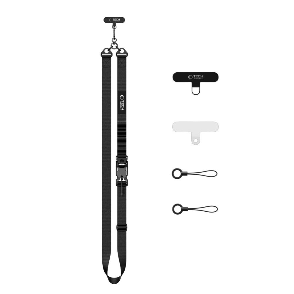 Tech-Protect C9S Rope Crossbody Phone Lanyard - Black - imagine 2