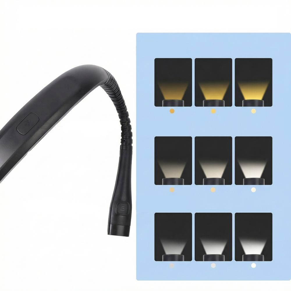Tech-Protect LL200 Wireless Back Reading Lamp - Black - imagine 3