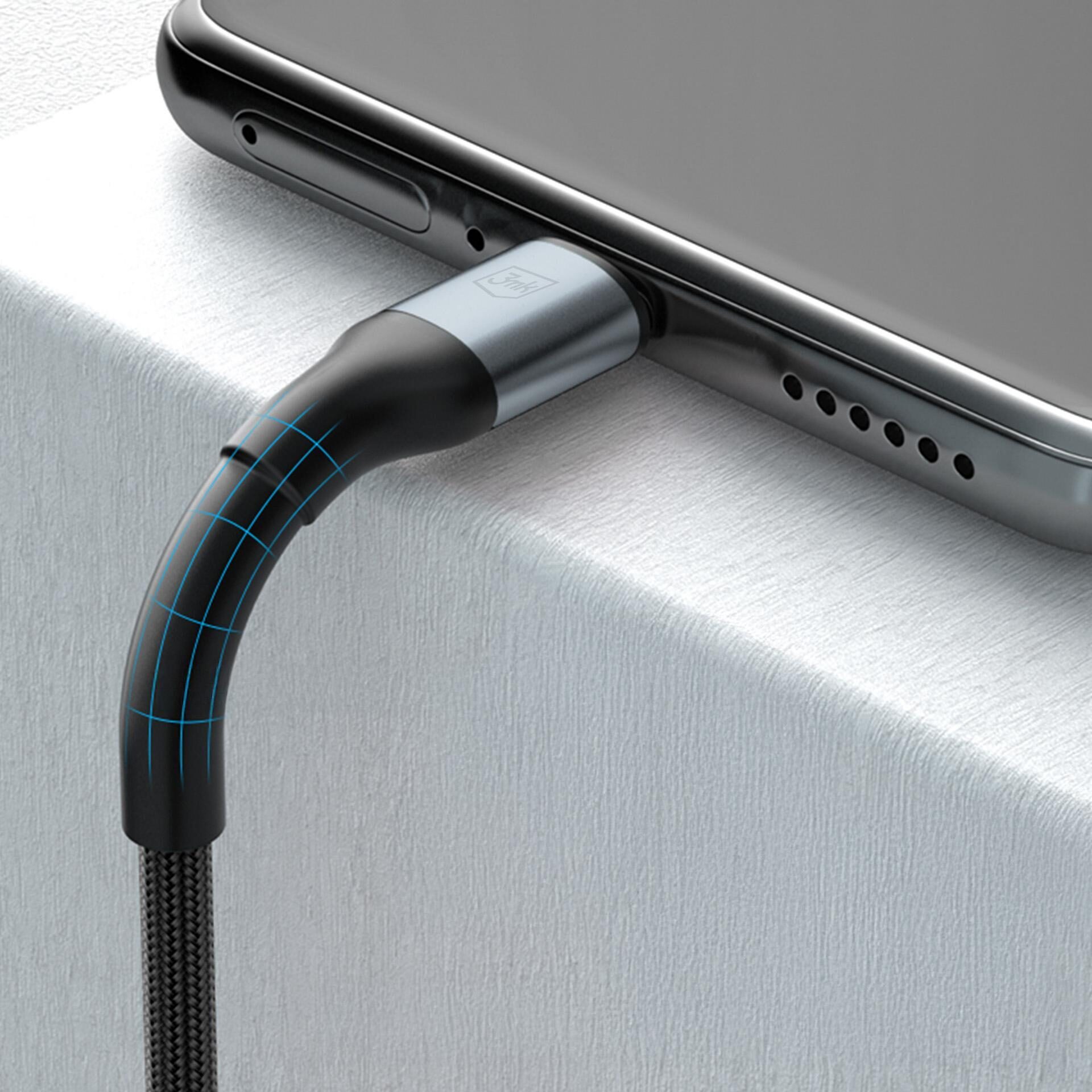 3mk Hyper Cable N-SERIES USB-C / USB-C 1.5m PD 3.0 QC 3.0 20V / 5A 100W - black - imagine 5