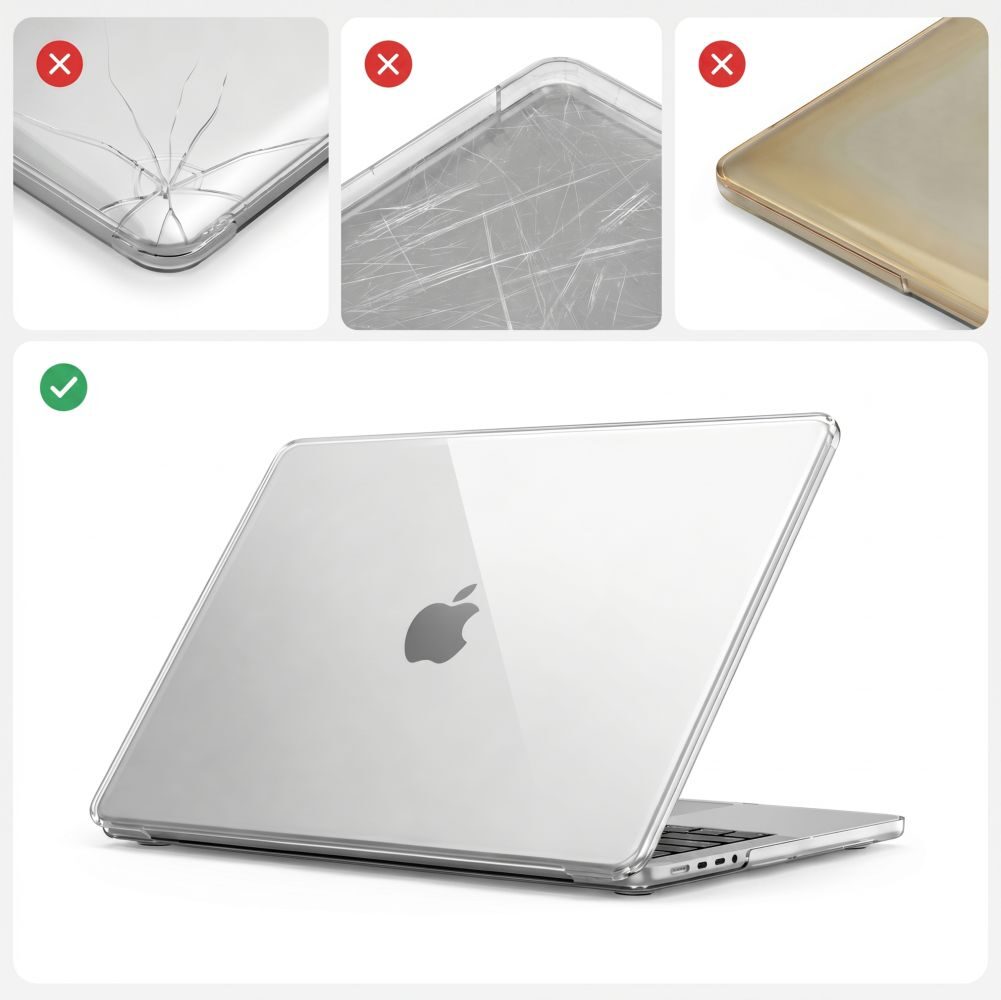 Tech-Protect Softshell Case for MacBook Air 15" 2023 / 2024 / 2025 / 2026 - Transparent - imagine 5